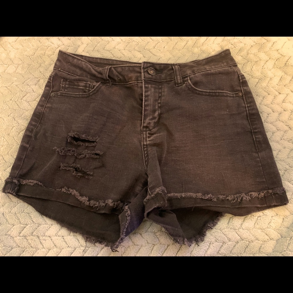 Vanilla Star Black Jean Shorts